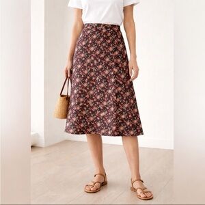 LOFT pull silk skirt, size M